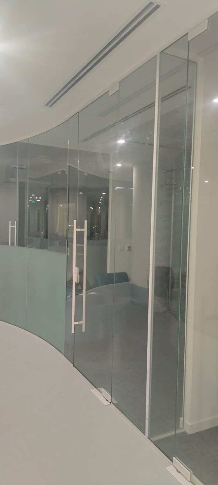 Sliding glass shower enclosure